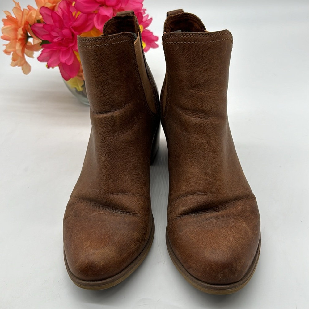 Timberland Brown Leather Chelsea Ankle Boot Size 9.5 MCA6533 - Picture 2 of 8